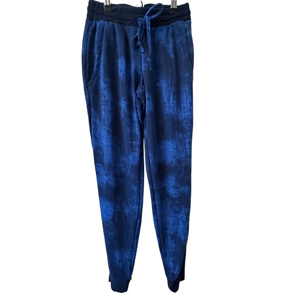 Born Womens Blue Tie-Dye Sweat Suit 2-Piece Set Polyester/Spandex Size S - Picture 2 of 9